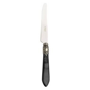 OXFORD OLD SILVER-PLATED RING 6 DESSERT KNIVES - Black
