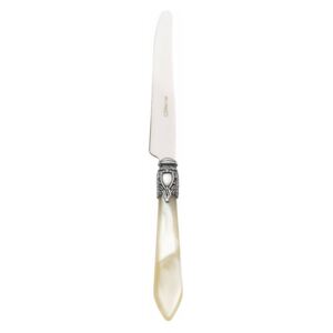 OXFORD OLD SILVER-PLATED RING 6 DESSERT KNIVES - Ivory