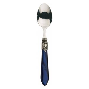 OXFORD OLD SILVER-PLATED RING 6 DESSERT SPOONS - Blue
