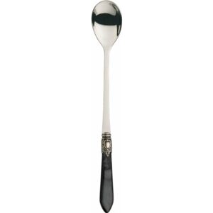 OXFORD OLD SILVER-PLATED RING 6 LONG DRINK SPOONS - Black