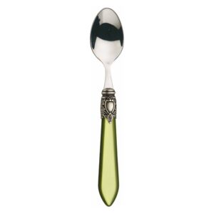 OXFORD OLD SILVER-PLATED RING 6 MOCHA SPOONS - Silky Green