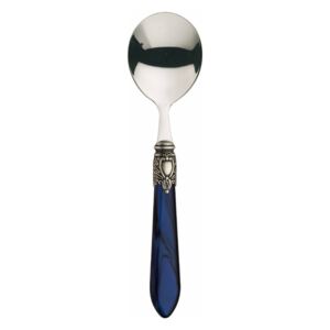 OXFORD OLD SILVER-PLATED RING 6 SOUP SPOONS - Blue