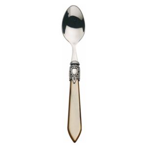 OXFORD OLD SILVER-PLATED RING 6 MOCHA SPOONS - Onyx