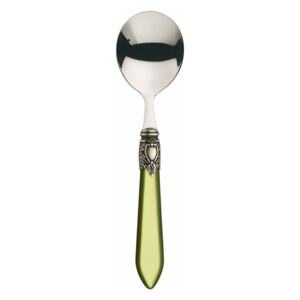 OXFORD OLD SILVER-PLATED RING 6 SOUP SPOONS - Silky Green