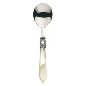 OXFORD OLD SILVER-PLATED RING 6 SOUP SPOONS - Ivory