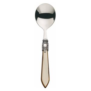 OXFORD OLD SILVER-PLATED RING 6 SOUP SPOONS - Onyx