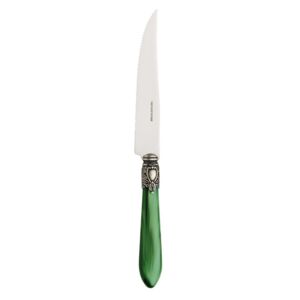 OXFORD OLD SILVER-PLATED RING 6 STEAK KNIVES - Green