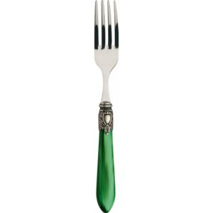 OXFORD OLD SILVER-PLATED RING 6 TABLE FORKS - Green