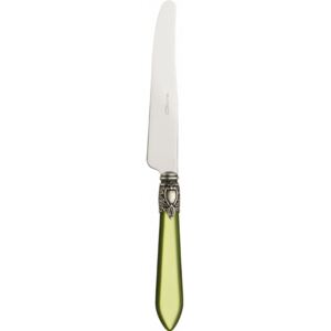 OXFORD OLD SILVER-PLATED RING 6 TABLE KNIVES - Silky Green