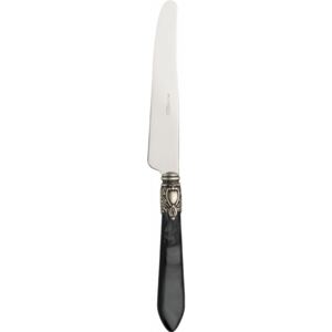 OXFORD OLD SILVER-PLATED RING 6 TABLE KNIVES - Black