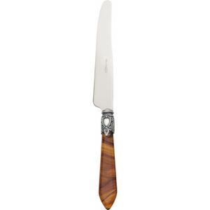 OXFORD OLD SILVER-PLATED RING 6 TABLE KNIVES - Tortoiseshell