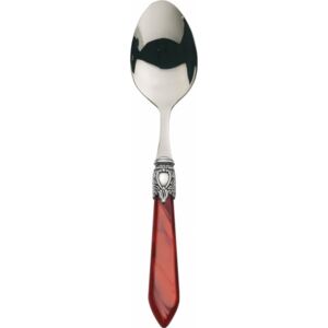 OXFORD OLD SILVER-PLATED RING 6 TABLE SPOONS - Burgundy Red