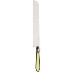 OXFORD OLD SILVER-PLATED RING BREAD KNIFE - Silky Green