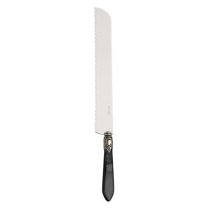 OXFORD OLD SILVER-PLATED RING BREAD KNIFE - Black