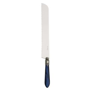 OXFORD OLD SILVER-PLATED RING BREAD KNIFE - Blue