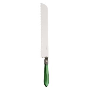OXFORD OLD SILVER-PLATED RING BREAD KNIFE - Green