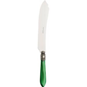 OXFORD OLD SILVER-PLATED RING CAKE & DESSERT KNIFE - Green