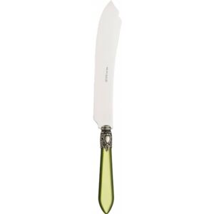 OXFORD OLD SILVER-PLATED RING CAKE & DESSERT KNIFE - Silky Green