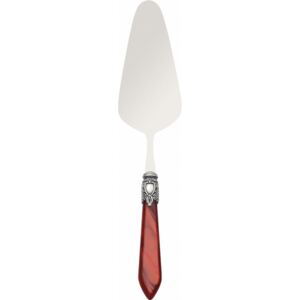 OXFORD OLD SILVER-PLATED RING CAKE SERVER - Burgundy Red