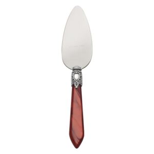 OXFORD OLD SILVER-PLATED RING PARMESAN AND HARD CHEESES KNIFE - Burgundy Red