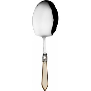 OXFORD OLD SILVER-PLATED RING RICE-KEBAB SPOON - Onyx