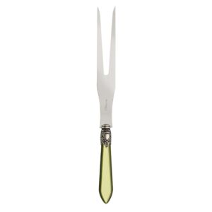 OXFORD OLD SILVER-PLATED RING ROAST CARVING FORK - Silky Green