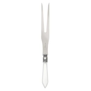 OXFORD OLD SILVER-PLATED RING ROAST CARVING FORK - White