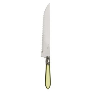 OXFORD OLD SILVER-PLATED RING ROAST CARVING KNIFE - Silky Green