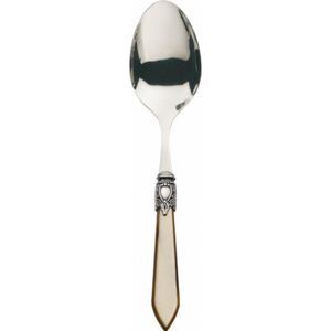 OXFORD OLD SILVER-PLATED RING SALAD SERVING SPOON - Onyx