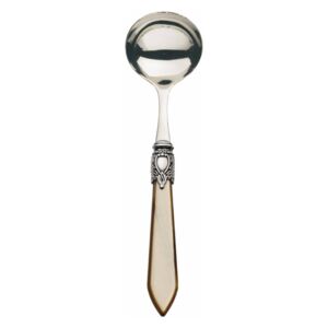 OXFORD OLD SILVER-PLATED RING SAUCE AND GRAVY LADLE - Onyx