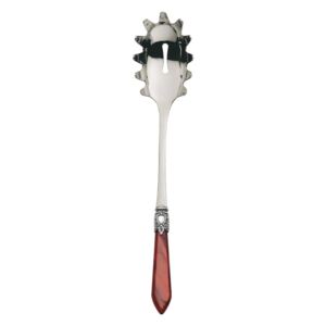 OXFORD OLD SILVER-PLATED RING SPAGHETTI SCOOP - Burgundy Red