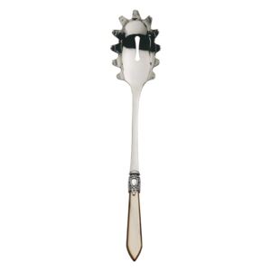 OXFORD OLD SILVER-PLATED RING SPAGHETTI SCOOP - Onyx
