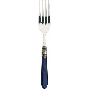 OXFORD OLD SILVER-PLATED RING VEGETABLE & MEAT SERVING FORK - Blue