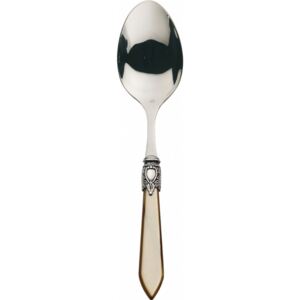 OXFORD OLD SILVER-PLATED RING VEGETABLE & MEAT SERVING SPOON - Onyx