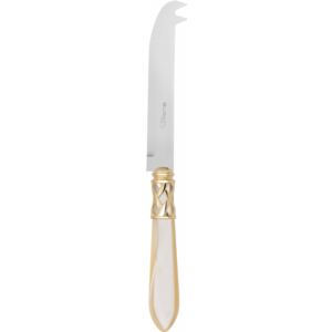 ALADDIN GOLD-PLATED RING 2-POINT DEER CHEESE KNIFE - Ivory