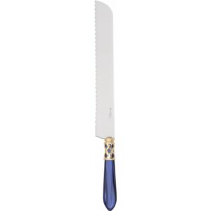 ALADDIN GOLD-PLATED RING BREAD KNIFE - Blue