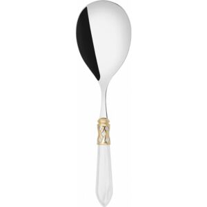 ALADDIN GOLD-PLATED RING RICE SERVING SPOON - White