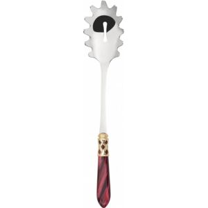 ALADDIN GOLD-PLATED RING SPAGHETTI SCOOP - Burgundy Red