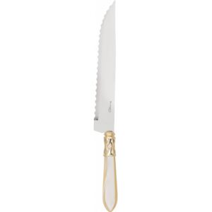 ALADDIN GOLD-PLATED RING ROAST CARVING KNIFE - Ivory