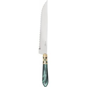 ALADDIN GOLD-PLATED RING ROAST CARVING KNIFE - Green