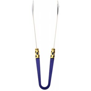 ALADDIN GOLD-PLATED RING SALAD TONGS - Blue