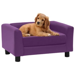 Dog Sofa Foam Cushion Burgundy 60x43x30 cm Plush&Faux Leather