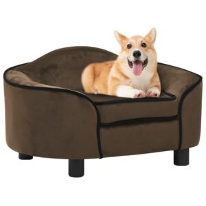 Dog Sofa Brown 67x47x36 cm Plush