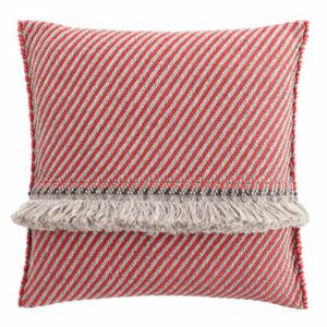Garden Layers Cushion - / Wide - Handwoven by Gan Red/Beige