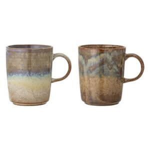 Dahlia Mug - / Set of 2 - Sandstone by Bloomingville Brown
