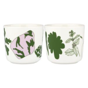 Elokuun Varjot Coffee cup - / Without handle - Set of 2 by Marimekko White/Green