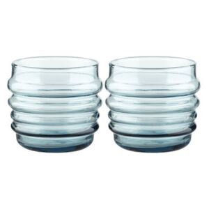 Sukat Makkaralla Glass - / Set of 2 - Hand-blown glass by Marimekko Blue