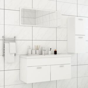 VidaXL Bathroom Furniture Set White Chipboard
