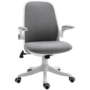 Vinsetto Desktop Chair Ergonomic Swivel Office Chair Breathable Fabric Computer Rocker with Liftable Armrest Home Office For 120-175cm/4'-6' Grey