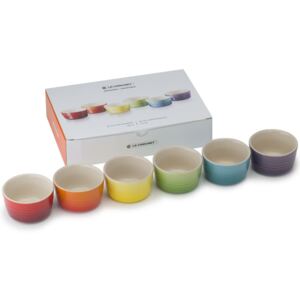 Le Creuset Stoneware Rainbow Set Of 6 Mini Ramekins